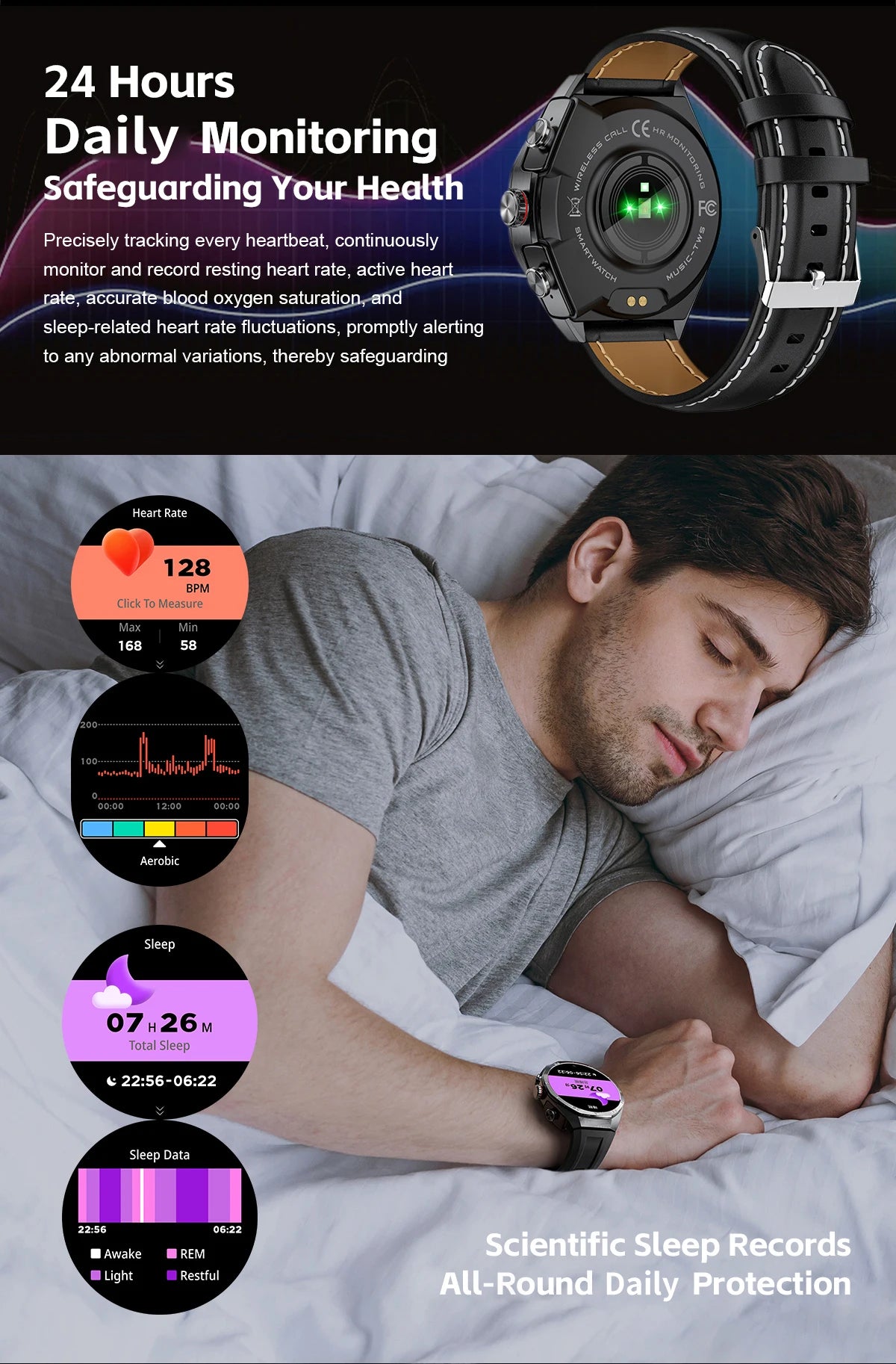 2025 LIGE 2-in-1 Smartwatch Men – NFC, Built-in TWS Earphones, 1.53-inch HD AMOLED, Bluetooth Call, Fitness & Sports Smartwatch