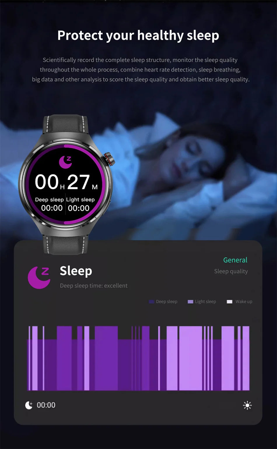 ساعة تشيبير GT4 برو الرياضية الذكية للرجال والنساء - شاشة AMOLED، معدل ضربات القلب، ضغط الدم، مراقبة النوم، مكالمات بلوتوث، مقاومة للماء IP68 | تاجي تيك