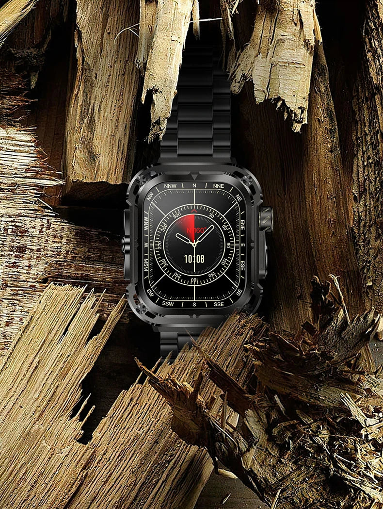 LIGE Outdoor Smartwatch for Men – GPS, Compass, NFC, 2.1" AMOLED, 460 mAh Battery