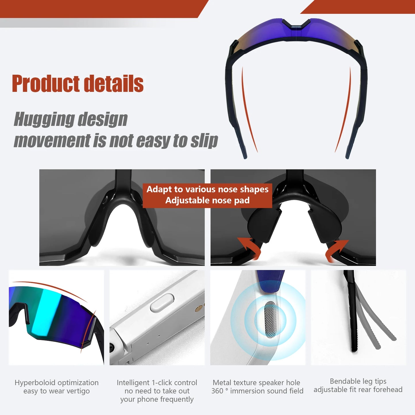 LIGE Smart Cycling Glasses 2025 – Bluetooth Calls, Music & AI Voice Assistant, Outdoor Sports Sunglasses