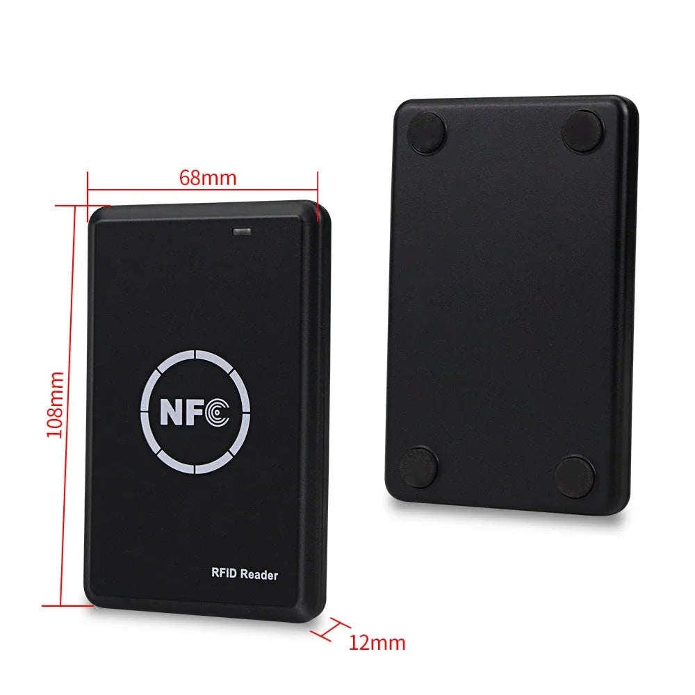 قارئ ثنائي النطاق بتقنية NFC وRFID - استنساخ USB لترددي 13.56 ميجاهرتز و125 كيلوهرتز | تاجي تيك