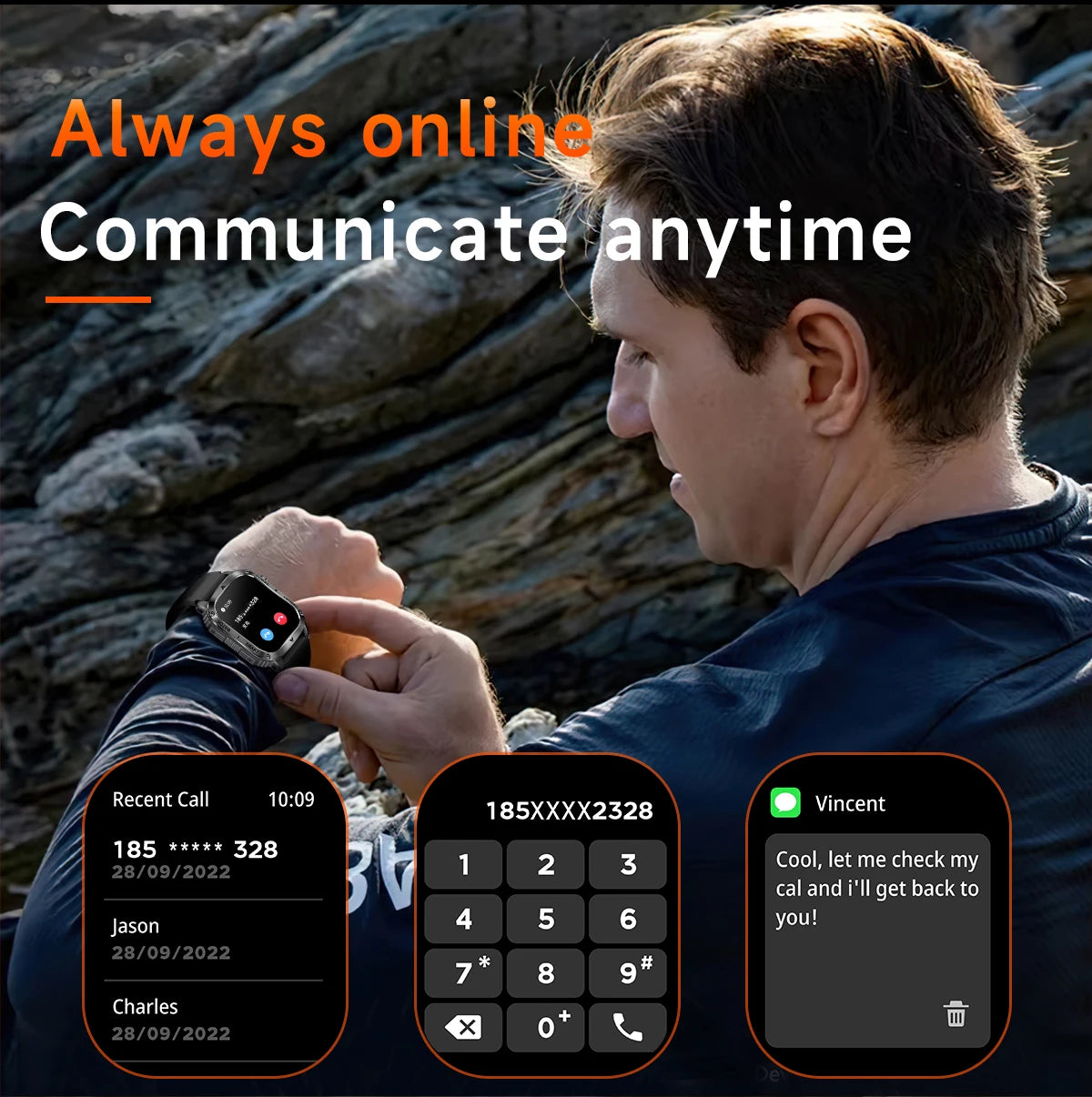 LIGE 2025 Premium Military Smartwatch Men – Outdoor Sports Tracker, Bluetooth Call, Flashlight, IP68 Waterproof, 400 mAh Battery