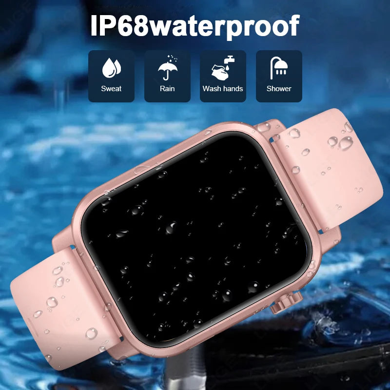 LIGE LED Smartwatch Women – 1.85″ HD Screen, Health Monitor, Fitness Tracker, AI Voice Assistant, Bluetooth Call