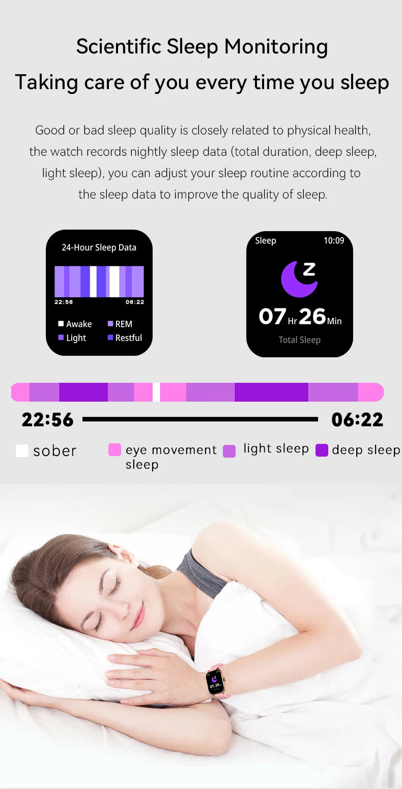 LIGE 2025 Luxus-Smartwatch für Damen – Bluetooth-Anruf, Fitness & Herzfrequenzmesser, 2,01" Ultra-HD Display, 20 Sportmodi | Taggytech