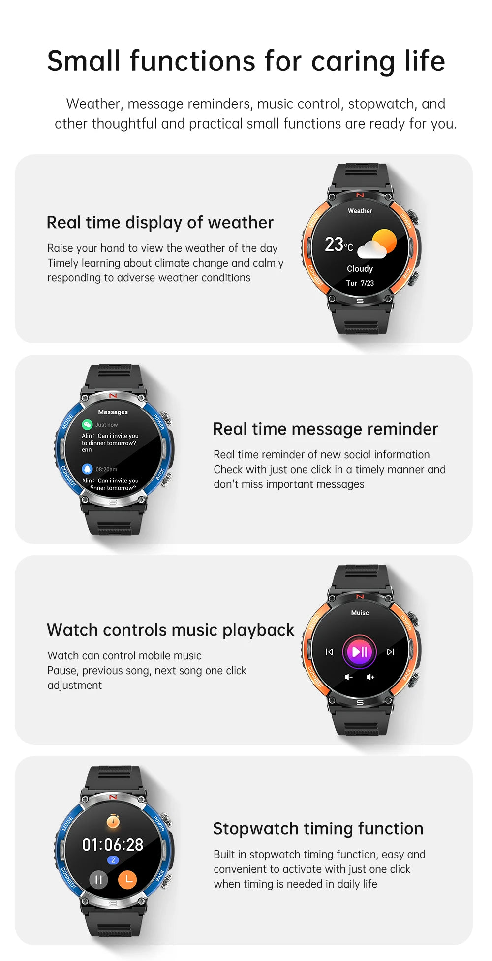 LIGE 2024 Outdoor Smartwatch for Men – Bluetooth Call, Compass, Fitness & Health Monitor, IP68 Waterproof, 1.52" IPS Display