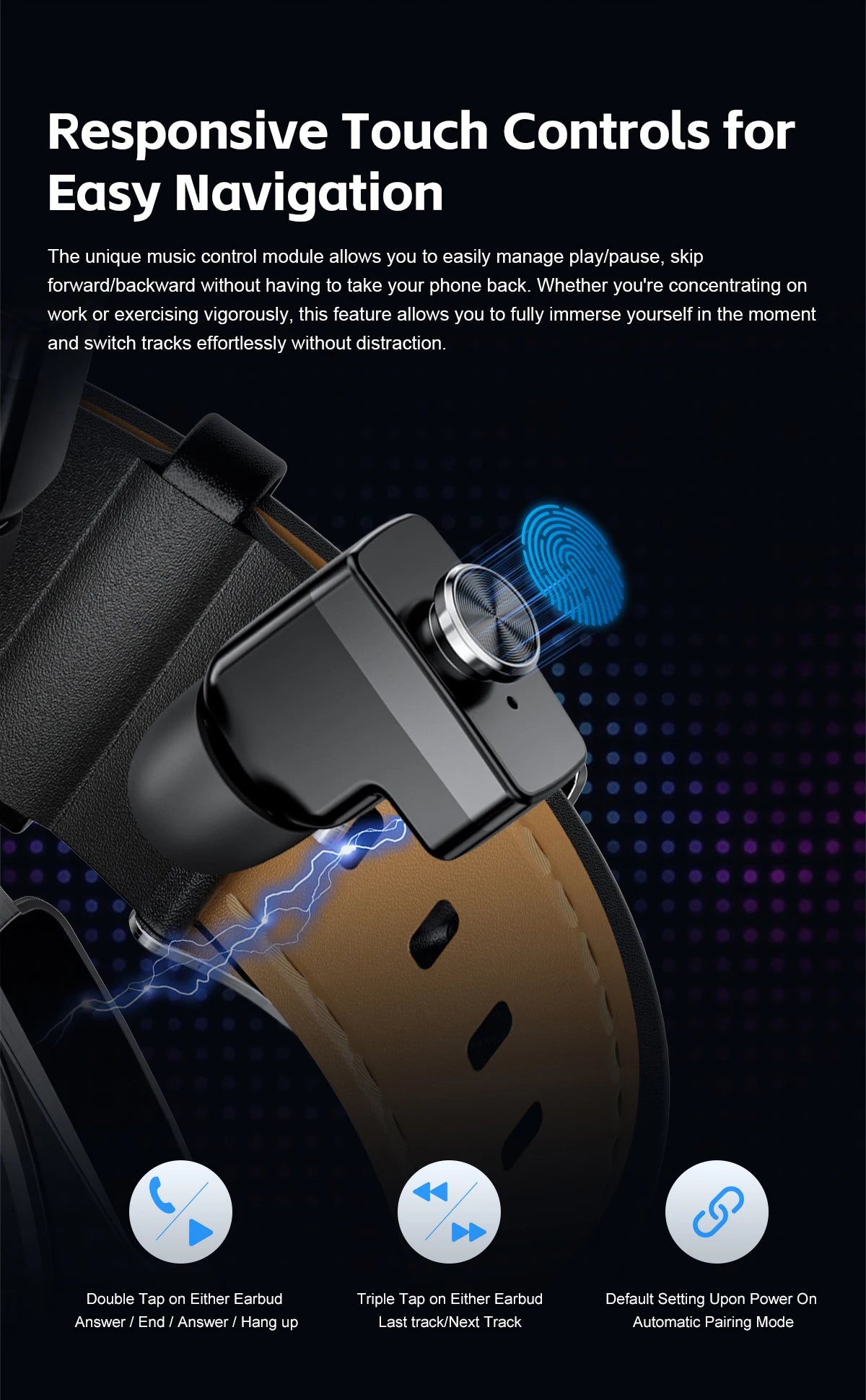 2025 LIGE 2-in-1 Smartwatch Men – NFC, Built-in TWS Earphones, 1.53-inch HD AMOLED, Bluetooth Call, Fitness & Sports Smartwatch