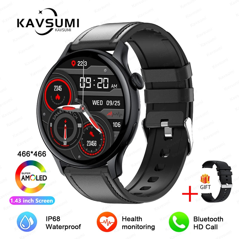 NFC Women's Smartwatch 2024 – 1.43" AMOLED, Bluetooth Call & Fitness Tracking
