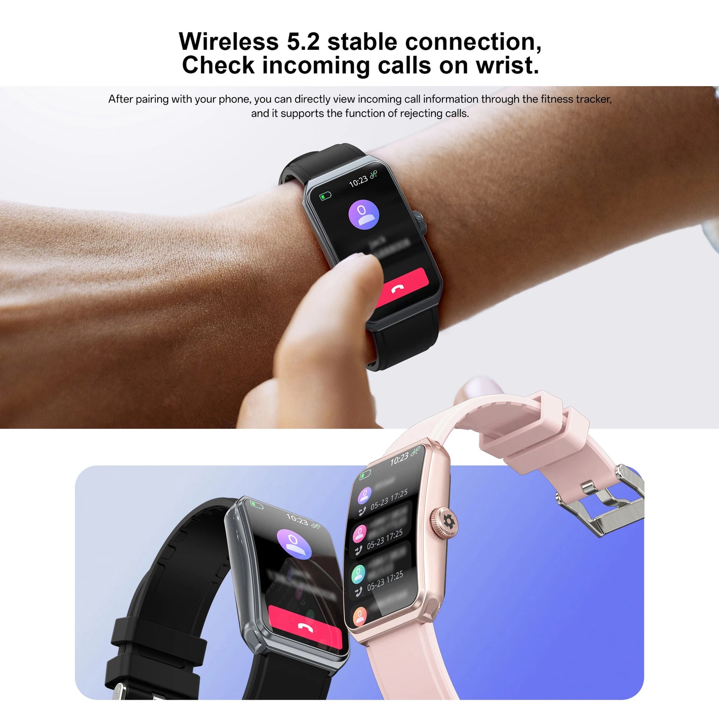 2025 New Bluetooth Call Smartwatch for Women, AI Voice Assistant Fitness Tracker, 1.47 Inch 3D Curved Screen Smartwatch, Health Monitor