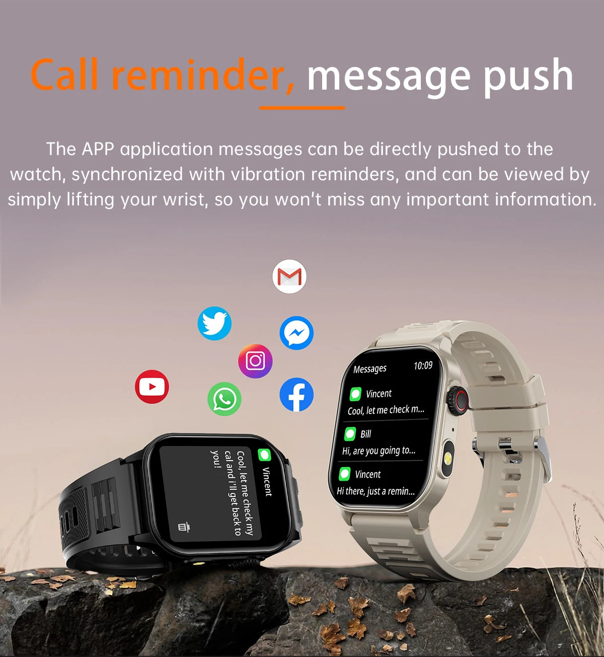 LIGE 2025 Smartwatch Men & Women – 2.01" HD TFT, Fitness & Health Monitor, LED Flashlight, Bluetooth Call, Sports Smartwatch
