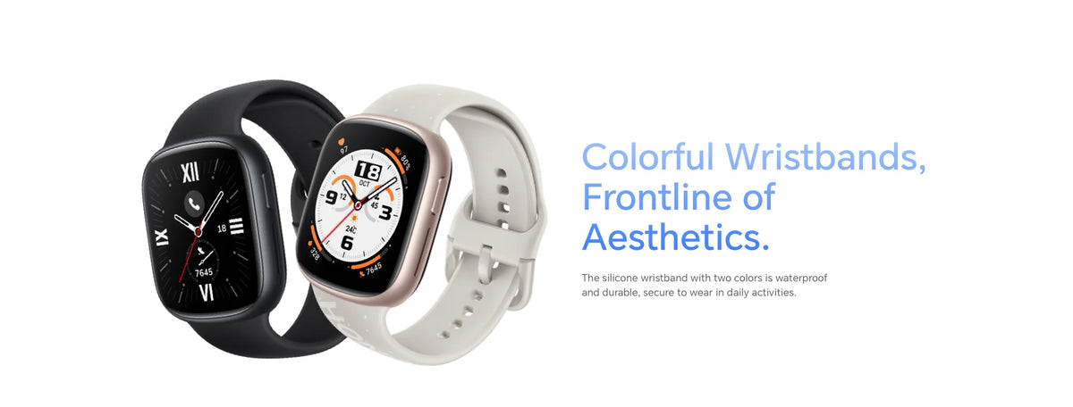 ساعة HONOR Watch 4 الذكية - شاشة AMOLED مقاس 1.75 بوصة، نظام تحديد المواقع العالمي (GPS)، معدل ضربات القلب ونسبة الأكسجين في الدم (SpO₂)، بلوتوث 5.2، مقاومة للماء حتى عمق 5 أمتار، بطارية تدوم 14 يومًا | تاجي تيك