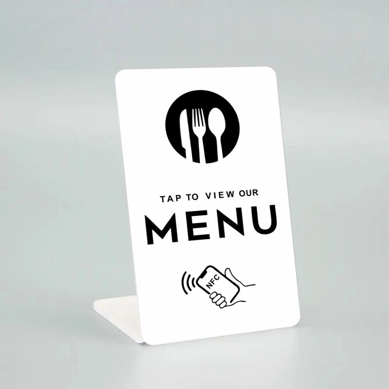 NFC Menu Plate – Acrylic Plate with Ntag213 (100 mm) | Taggytech