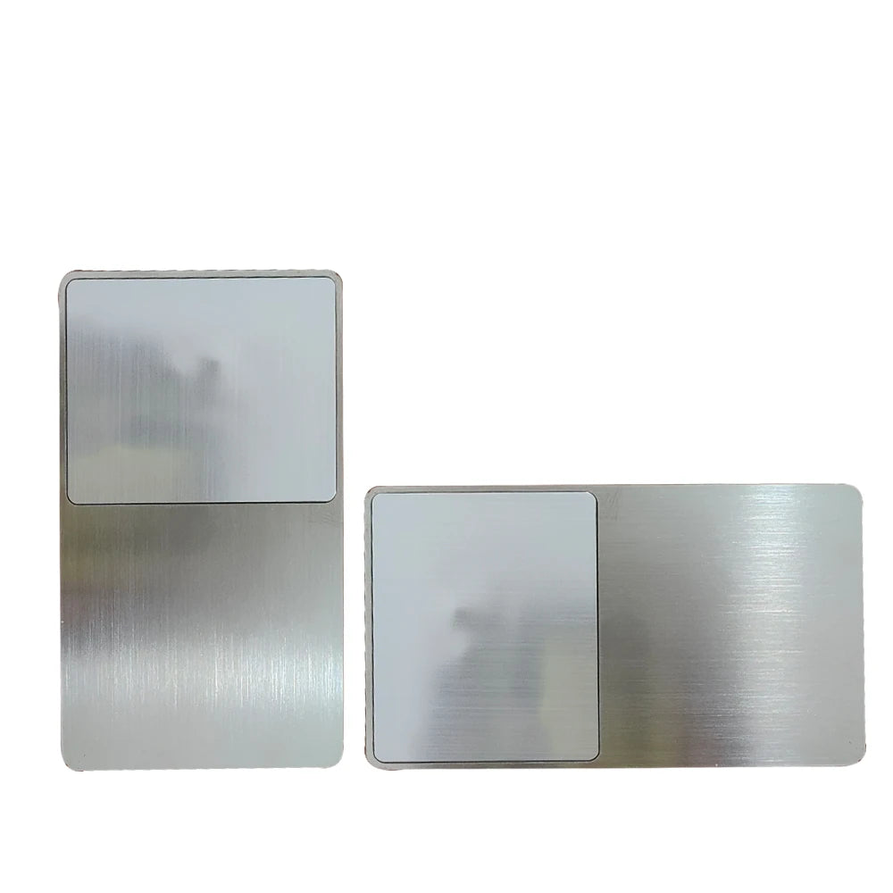 10er-Pack NFC Metall Business Karten – NTAG215 Chip, Edelstahl & PVC | Taggytech
