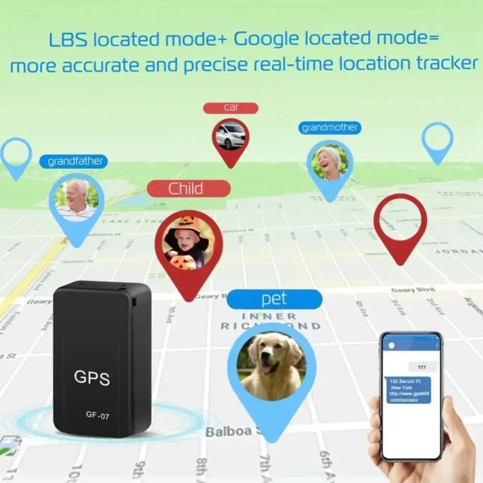 Mini GPS Tracker GF07/GF10 – Magnetic, remote controlled, anti-theft protection for car & vehicle