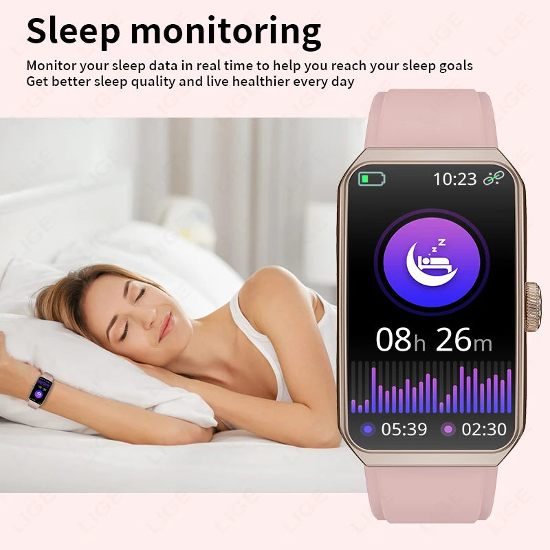2025 New Bluetooth Call Smartwatch for Women, AI Voice Assistant Fitness Tracker, 1.47 Inch 3D Curved Screen Smartwatch, Health Monitor