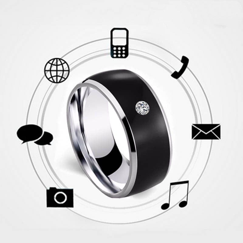 Stylisher Smart-NFC-Ring mit direkter Integration zu sozialen Netzwerken
