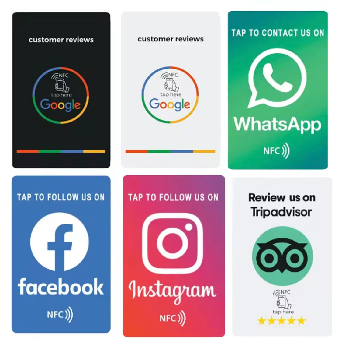 Google Review & Tripadvisor NFC Karte NTAG215 – Wiederbeschreibbare NFC Bewertungskarte für Google Rezensionen, Tripadvisor & Social Media Link-Sharing