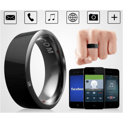 Multifunktionaler Smart-NFC-Ring auf einem Handgelenk im Einsatz
