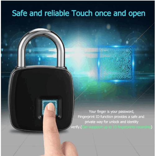 Fingerabdruck Smart Schloss zur Sicherung von Türen und Schränken mit Fingerprint-Technologie.