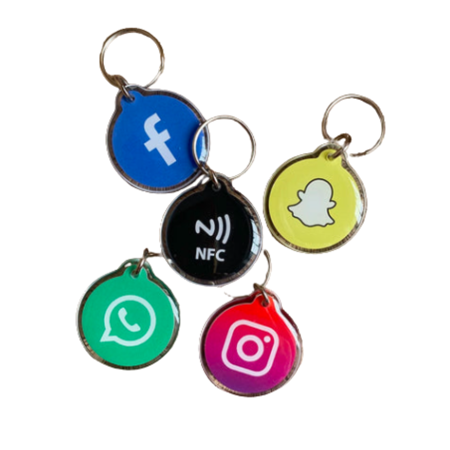 NFC Social Media Key Tag – Instagram, WhatsApp, Facebook & Snapchat | Taggytech