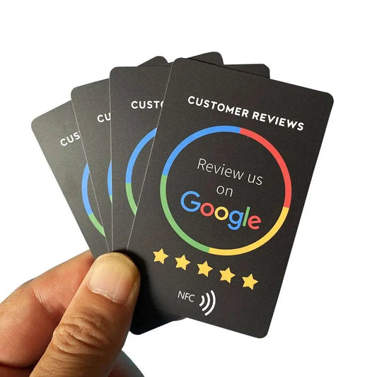 NFC-Karten für Google Bewertungen, Trustpilot und Tripadvisor – Einfaches Kundenfeedback.