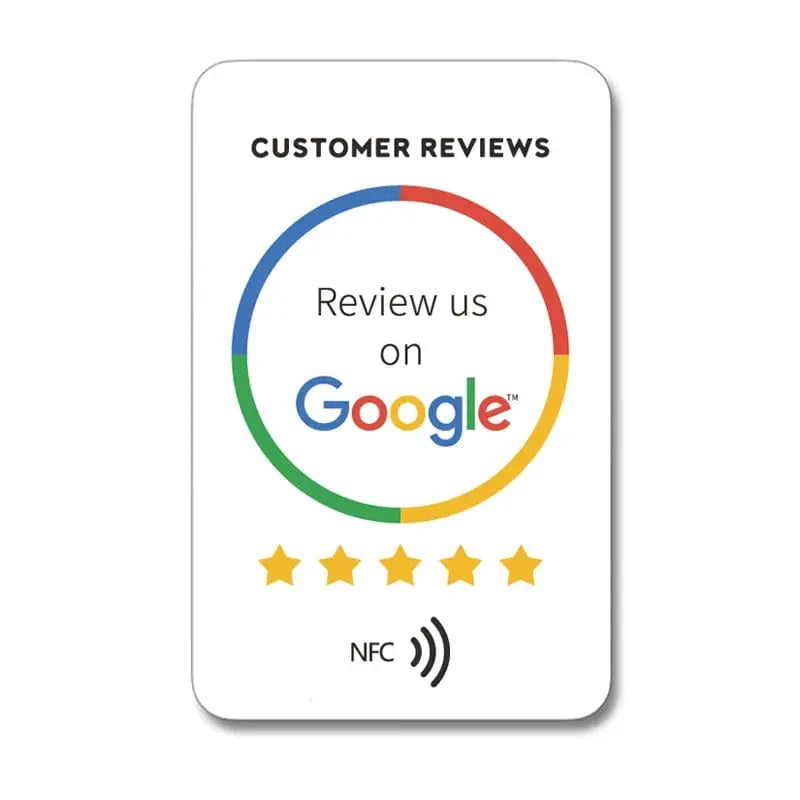 Sammle Bewertungen auf Google einfach über NFC Karte
