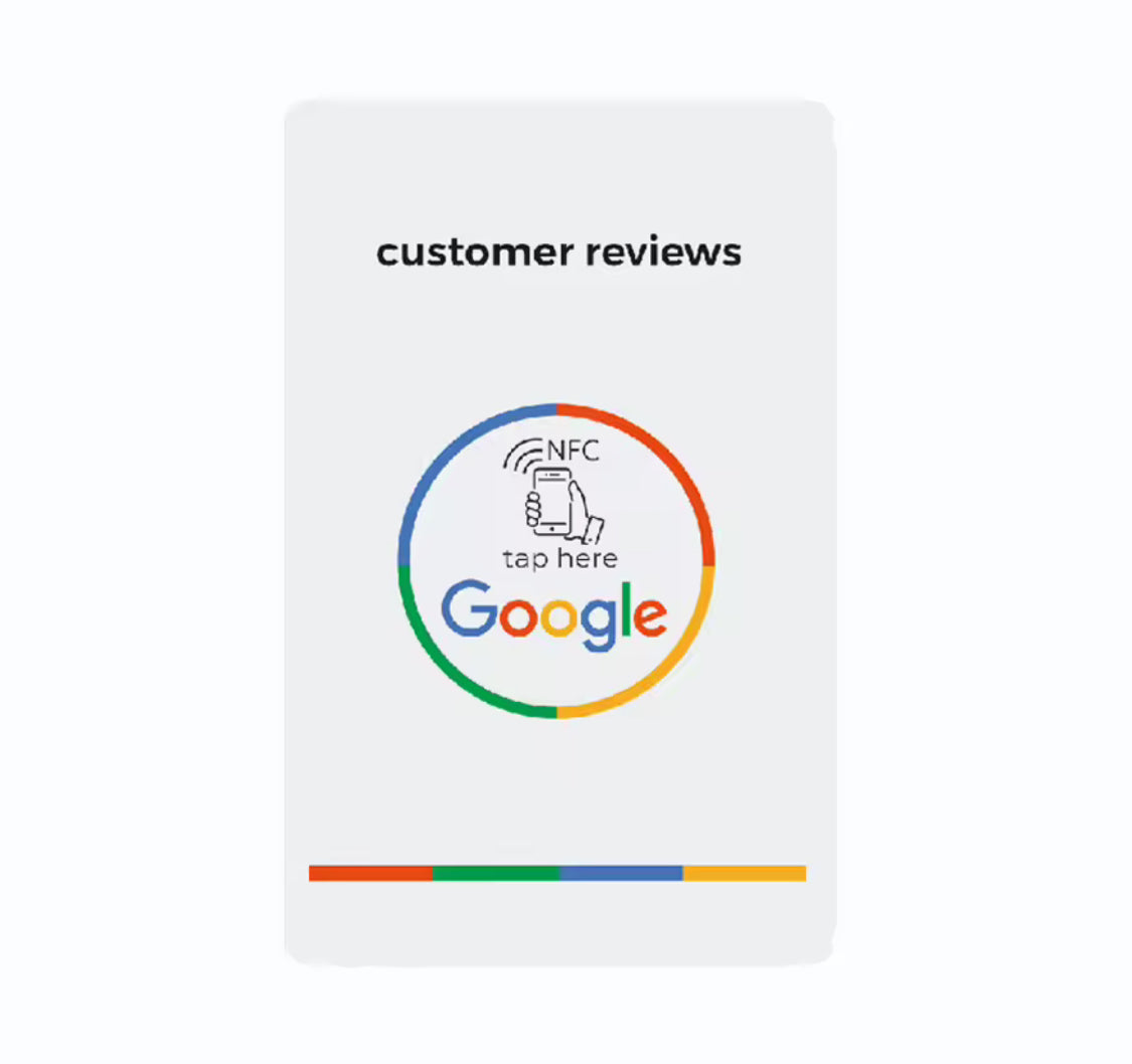 NFC Bewertungskarte – Wiederbeschreibbare NFC Karte für Google Bewertungen, Trustpilot, Social Media & mehr Follower