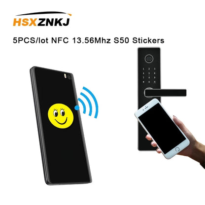 5/10 NFC Anti-Metall UID Sticker – 13,56 MHz S50, beschreibbar & wiederverwendbar | Taggytech