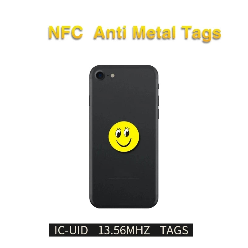 5/10 NFC Anti-Metall UID Sticker – 13,56 MHz S50, beschreibbar & wiederverwendbar | Taggytech