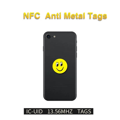 5/10 NFC Anti-Metall UID Sticker – 13,56 MHz S50, beschreibbar & wiederverwendbar | Taggytech
