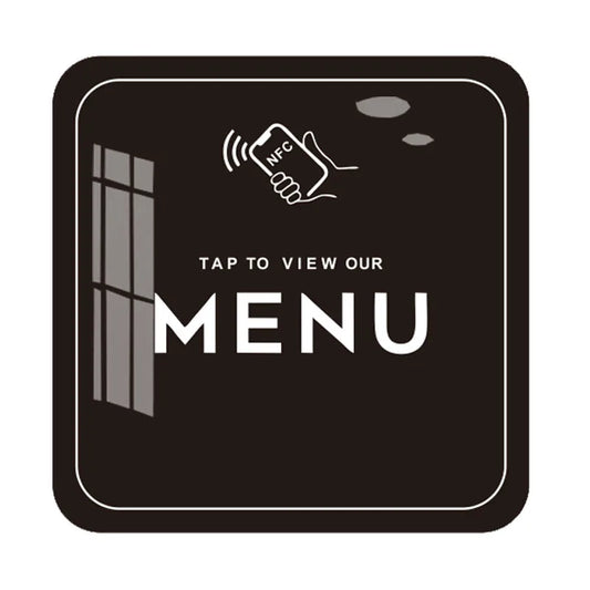 NFC Menu Plate – Acrylic Plate, Ntag213 Chip, Waterproof, 100 mm