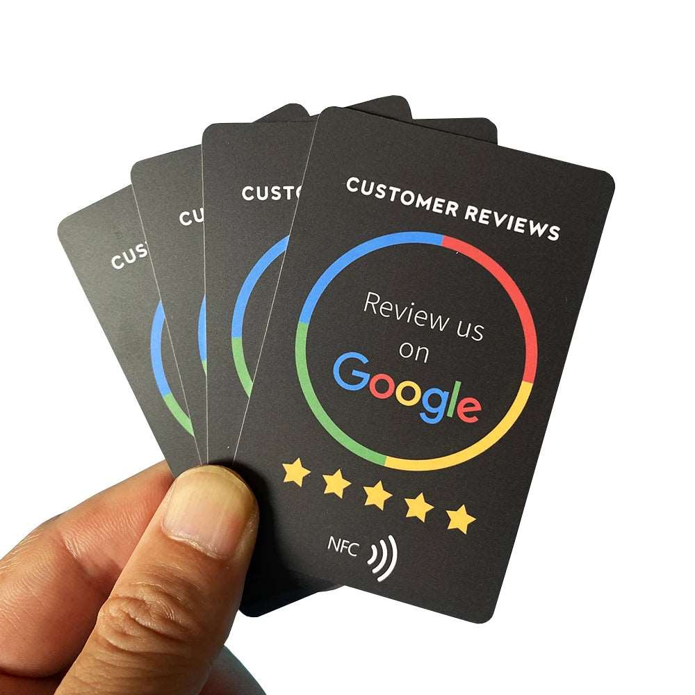 NFC-Karten für Google Bewertungen, Trustpilot und Tripadvisor – Einfaches Kundenfeedback.