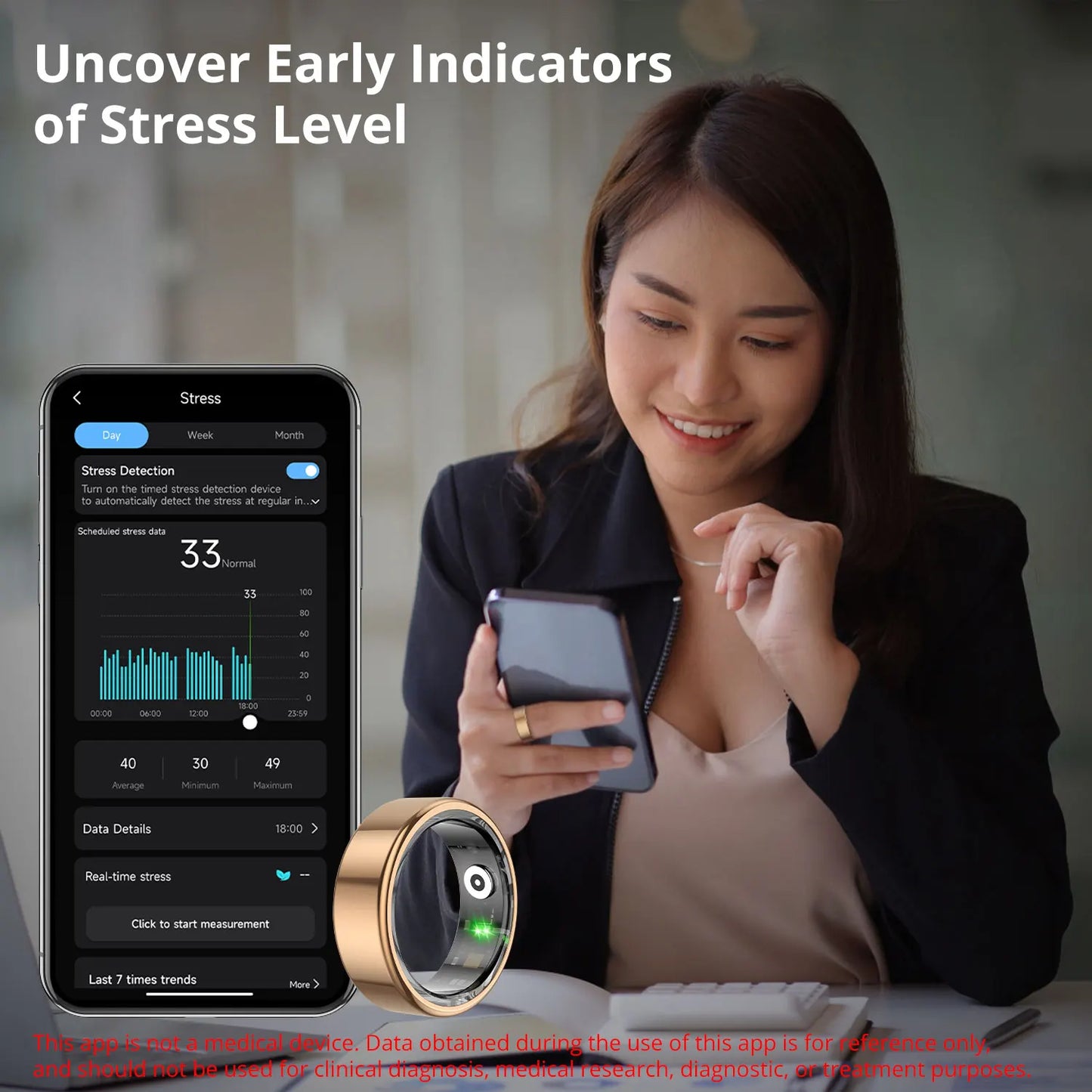 COLMI R02 Smart Ring – Health and fitness tracker, 5ATM waterproof, 39-day battery life