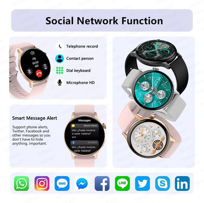 NFC Women's Smartwatch 2024 – 1.43" AMOLED, Bluetooth Call &amp; Fitness Tracking