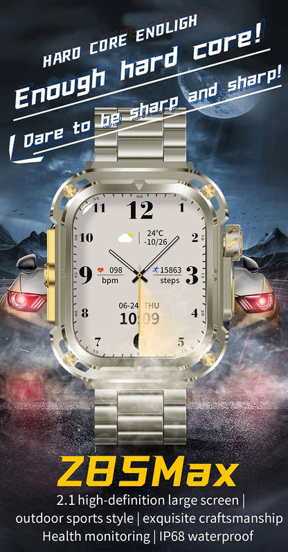 LIGE Outdoor Smartwatch for Men – GPS, Compass, NFC, 2.1" AMOLED, 460 mAh Battery