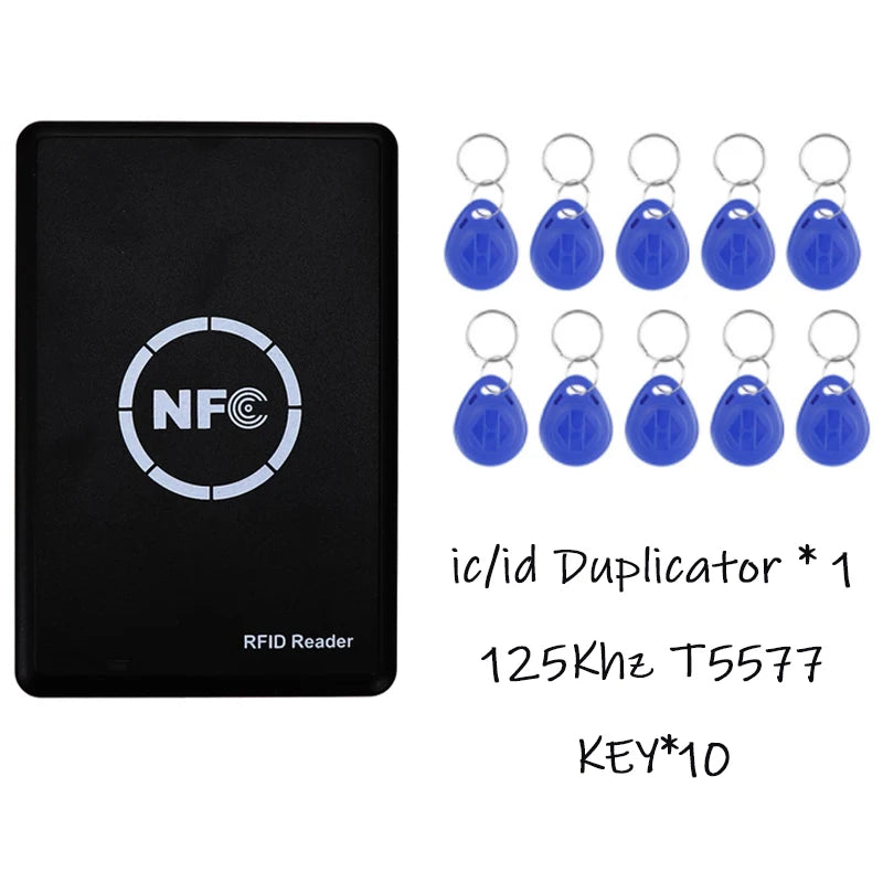 NFC &amp; RFID Dualband Reader/Writer – USB Card Copier for 13.56 MHz &amp; 125 kHz, UID/CUID/FUID Cloner, T5577 Writer, Software included