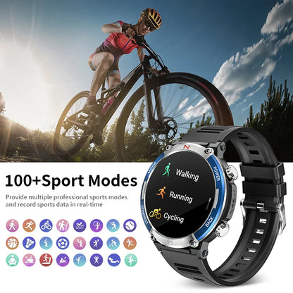 LIGE 2024 Outdoor Smartwatch for Men – Bluetooth Call, Compass, Fitness & Health Monitor, IP68 Waterproof, 1.52" IPS Display