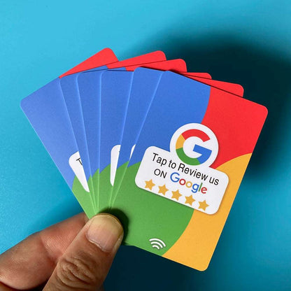 Sammeln Sie Kundenfeedback auf Google über NFC Karten
