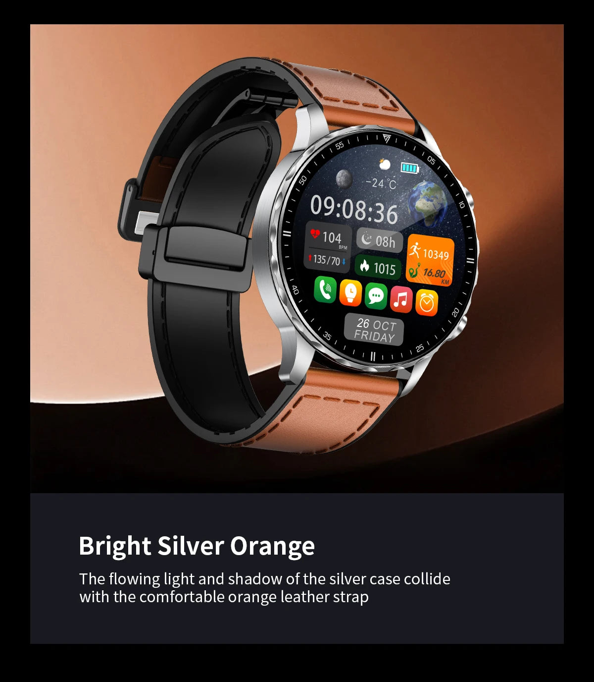 LIGE Smartwatch for Men – Bluetooth Call, Fitness &amp; Sports Tracker, IP68 Waterproof