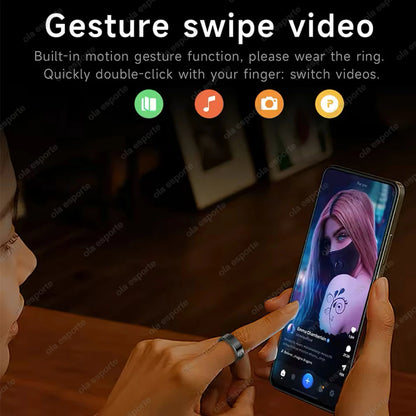 Smart Ring 2025 – LED display, heart rate &amp; fitness tracking, IP68 waterproof
