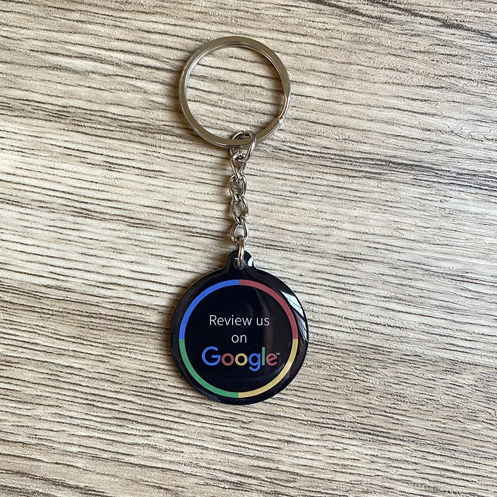 Social Media NFC Tag – Epoxy Keychain with Link Sharing | 13.56 MHz NFC213 | For more followers &amp; reviews