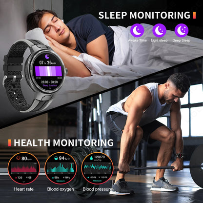 LIGE Smartwatch Männer 2024 – NFC, Fitness & Sport, Bluetooth-Anruf, Musik, Wasserdicht | Taggytech