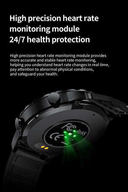 LIGE Smartwatch for Men – Bluetooth Call, Fitness &amp; Sports Tracker, IP68 Waterproof