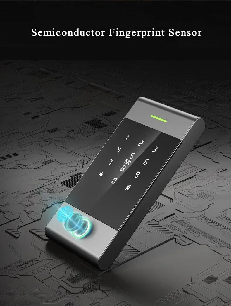 TTLock Fingerprint Access Control – Metal Housing, Rainproof, App & PIN, 13.56 MHz IC Card Reader