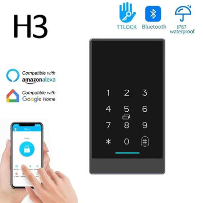 TTLock H3/H3F Fingerprint Door Access Control System – Bluetooth, NFC, RFID, Password & App Control | IP66 Waterproof