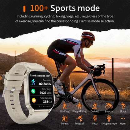 LIGE AI Smartwatch für Männer & Frauen – Bluetooth Anruf, Gesundheitsmonitor, Fitness Tracker, 2,01" HD Display, Magnetisches Laden | Taggytech