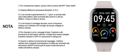 Nerunsa 1,69" Smartwatch – Fitness Tracker für Damen & Herren | Herzfrequenz, Schlafmonitor & Schrittzähler | Taggytech