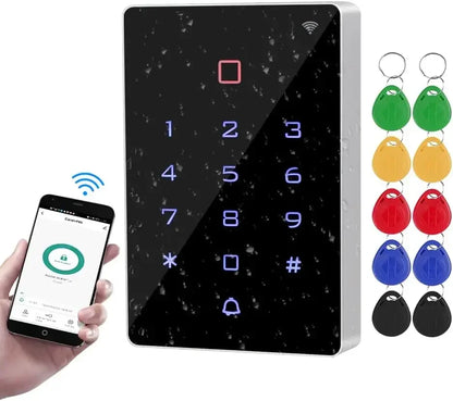 Tuya WiFi Access Control – IP68 Waterproof RFID Keypad, 2000 Users, Touch Panel, App Control | Taggytech