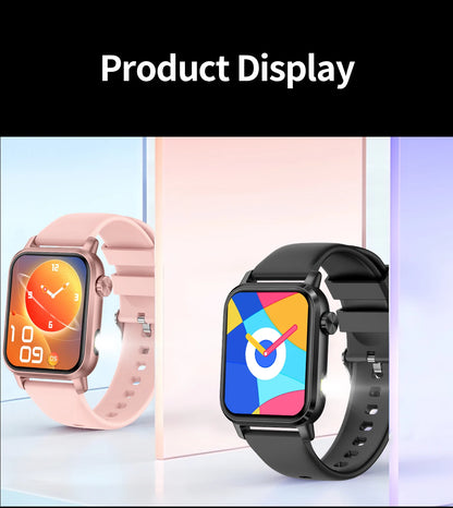 LIGE LED Smartwatch Women – 1.85″ HD Screen, Health Monitor, Fitness Tracker, AI Voice Assistant, Bluetooth Call