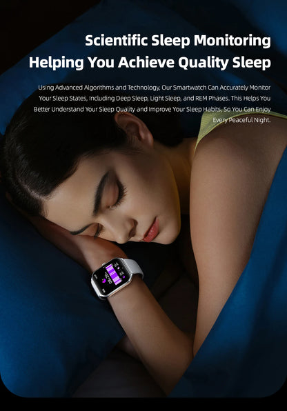 LIGE Smartwatch 2025 – 1,96" AMOLED HD, Bluetooth-Anruf, Fitness & Gesundheit für Herren & Damen | Taggytech