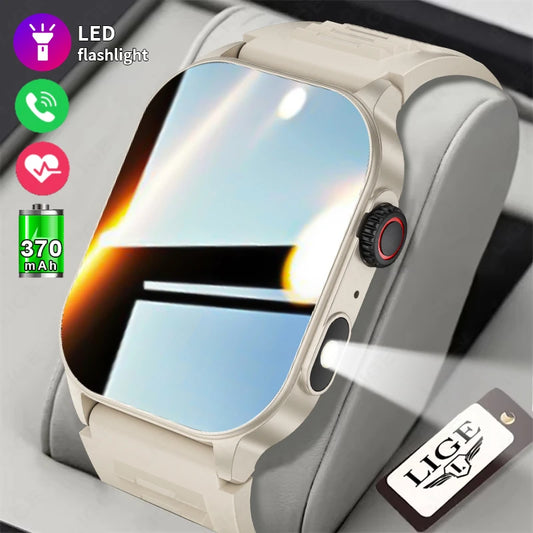 LIGE AI Smartwatch for Men &amp; Women – Bluetooth Call, Health Monitor, Fitness Tracker, 2.01" HD Display, Magnetic Charging
